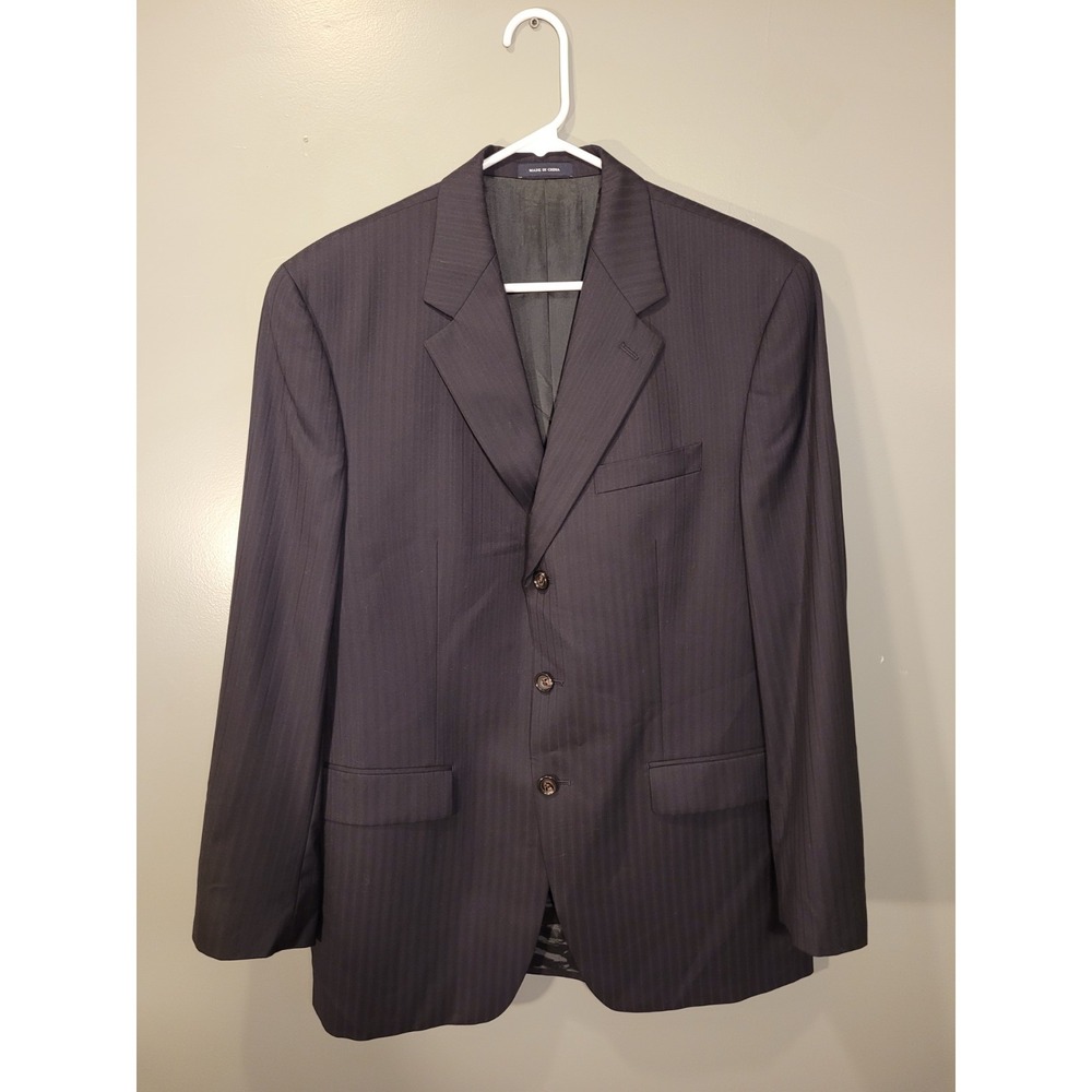 Ralph Ralph Lauren 41R‎ Men's Wool Three Button Pinstripe Blazer Double Vent